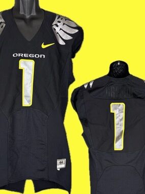 Oregon Ducks Special Edition Football Nike Game Jersey 09/10 Black On Black Sz L